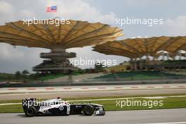 08.04.2011 Sepang, Malaysia,  Rubens Barrichello (BRA), AT&T Williams - Formula 1 World Championship, Rd 02, Malaysian Grand Prix, Friday Practice