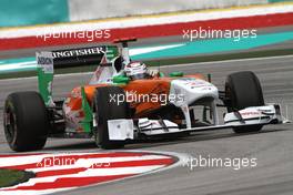 08.04.2011 Sepang, Malaysia,  Adrian Sutil (GER), Force India  - Formula 1 World Championship, Rd 02, Malaysian Grand Prix, Friday Practice