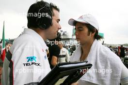10.04.2011 Sepang, Malaysia,  Sergio Perez (MEX), Sauber F1 Team  - Formula 1 World Championship, Rd 02, Malaysian Grand Prix, Sunday Pre-Race Grid
