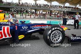 10.04.2011 Sepang, Malaysia,  Sebastian Vettel (GER), Red Bull Racing - Formula 1 World Championship, Rd 02, Malaysian Grand Prix, Sunday Pre-Race Grid