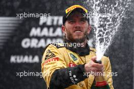 10.04.2011 Sepang, Malaysia,  Nick Heidfeld (GER), Lotus Renault F1 Team  - Formula 1 World Championship, Rd 02, Malaysian Grand Prix, Sunday Podium