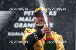 10.04.2011 Sepang, Malaysia,  Nick Heidfeld (GER), Lotus Renault F1 Team  - Formula 1 World Championship, Rd 02, Malaysian Grand Prix, Sunday Podium