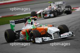10.04.2011 Sepang, Malaysia,  Adrian Sutil (GER), Force India F1 Team - Formula 1 World Championship, Rd 02, Malaysian Grand Prix, Sunday Race