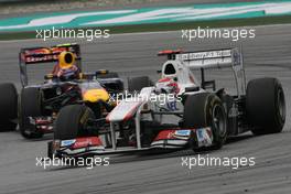10.04.2011 Sepang, Malaysia,  Kamui Kobayashi (JAP), Sauber F1 Team  - Formula 1 World Championship, Rd 02, Malaysian Grand Prix, Sunday Race