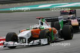 10.04.2011 Sepang, Malaysia,  Adrian Sutil (GER), Force India  - Formula 1 World Championship, Rd 02, Malaysian Grand Prix, Sunday Race
