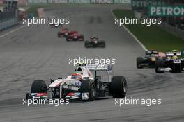 10.04.2011 Sepang, Malaysia,  Sergio Perez (MEX), Sauber F1 Team  - Formula 1 World Championship, Rd 02, Malaysian Grand Prix, Sunday Race