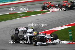 10.04.2011 Sepang, Malaysia,  Pastor Maldonado (VEN), AT&T Williams - Formula 1 World Championship, Rd 02, Malaysian Grand Prix, Sunday Race