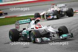 10.04.2011 Sepang, Malaysia,  Michael Schumacher (GER), Mercedes GP Petronas F1 Team - Formula 1 World Championship, Rd 02, Malaysian Grand Prix, Sunday Race