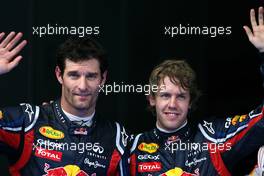 09.04.2011 Sepang, Malaysia,  Sebastian Vettel (GER), Red Bull Racing and Mark Webber (AUS), Red Bull Racing  - Formula 1 World Championship, Rd 02, Malaysian Grand Prix, Saturday Qualifying