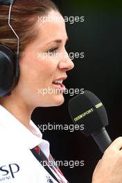 09.04.2011 Sepang, Malaysia,  BBC TV girl - Formula 1 World Championship, Rd 02, Malaysian Grand Prix, Saturday