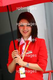 09.04.2011 Sepang, Malaysia,  Grid Girl - Formula 1 World Championship, Rd 02, Malaysian Grand Prix, Saturday