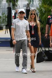 10.04.2011 Sepang, Malaysia,  Vivian Sibold the girlfriend of Nico Rosberg (GER)  - Formula 1 World Championship, Rd 02, Malaysian Grand Prix, Sunday