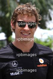 07.04.2011 Sepang, Malaysia,  Jenson Button (GBR), McLaren Mercedes  - Formula 1 World Championship, Rd 02, Malaysian Grand Prix, Thursday
