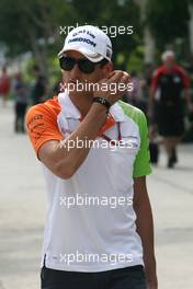 07.04.2011 Sepang, Malaysia,  Adrian Sutil (GER), Force India  - Formula 1 World Championship, Rd 02, Malaysian Grand Prix, Thursday