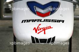 07.04.2011 Sepang, Malaysia,  Virgin F1 Team, Technical detail, front wing - Formula 1 World Championship, Rd 02, Malaysian Grand Prix, Thursday