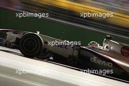 23.09.2011 Singapore, Singapore,  Sergio Perez (MEX), Sauber F1 Team  - Formula 1 World Championship, Rd 14, Singapore Grand Prix, Friday Practice