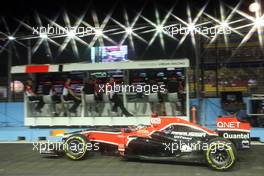 23.09.2011 Singapore, Singapore, Timo Glock (GER), Marussia Virgin Racing  - Formula 1 World Championship, Rd 14, Singapore Grand Prix, Friday Practice