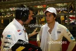 25.09.2011 Singapore, Singapore, Sergio Perez (MEX), Sauber F1 Team  - Formula 1 World Championship, Rd 14, Singapore Grand Prix, Sunday Pre-Race Grid