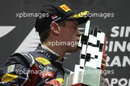 25.09.2011 Singapore, Singapore, 1st place Sebastian Vettel (GER), Red Bull Racing  - Formula 1 World Championship, Rd 14, Singapore Grand Prix, Sunday Podium