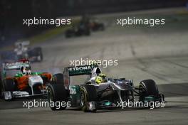 25.09.2011 Singapore, Singapore, Nico Rosberg (GER), Mercedes GP Petronas F1 Team  - Formula 1 World Championship, Rd 14, Singapore Grand Prix, Sunday Race