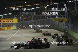 25.09.2011 Singapore, Singapore, Rubens Barrichello (BRA), AT&T Williams  - Formula 1 World Championship, Rd 14, Singapore Grand Prix, Sunday Race