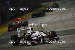 25.09.2011 Singapore, Singapore, Kamui Kobayashi (JAP), Sauber F1 Team  - Formula 1 World Championship, Rd 14, Singapore Grand Prix, Sunday Race