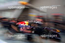 24.09.2011 Singapore, Singapore,  Red Bull Racing pitstop practice - Formula 1 World Championship, Rd 14, Singapore Grand Prix, Saturday