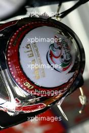 24.09.2011 Singapore, Singapore,  Helmet of Sebastien Buemi (SUI), Scuderia Toro Rosso  - Formula 1 World Championship, Rd 14, Singapore Grand Prix, Saturday Practice