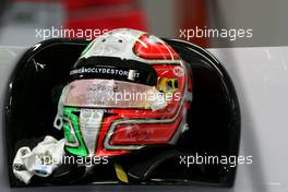 24.09.2011 Singapore, Singapore,  Helmet of Vitantonio Liuzzi (ITA), HRT Formula One Team  - Formula 1 World Championship, Rd 14, Singapore Grand Prix, Saturday Practice
