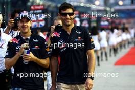 25.09.2011 Singapore, Singapore,  Sebastian Vettel (GER), Red Bull Racing and Mark Webber (AUS), Red Bull Racing  - Formula 1 World Championship, Rd 14, Singapore Grand Prix, Sunday