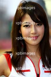 25.09.2011 Singapore, Singapore,  Grid girl - Formula 1 World Championship, Rd 14, Singapore Grand Prix, Sunday