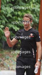 22.09.2011 Singapore, Singapore, Jenson Button (GBR), McLaren Mercedes  - Formula 1 World Championship, Rd 14, Singapore Grand Prix, Thursday