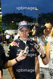 22.09.2011 Singapore, Singapore, Sebastian Vettel (GER), Red Bull Racing  - Formula 1 World Championship, Rd 14, Singapore Grand Prix, Thursday