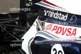 16.11.2011 Abu Dhabi, UEA, Williams F1 Team, Technical detail exhaust system - Formula 1 Testing Rookie Test, day 2 - Formula 1 World Championship