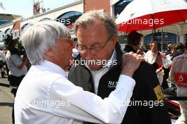 08.05.2011 Istanbul, Turkey,  Bernie Ecclestone (GBR) with Jean-Francois Caubet (FRA), Managing director of Renault F1 - Formula 1 World Championship, Rd 04, Turkish Grand Prix, Sunday Pre-Race Grid