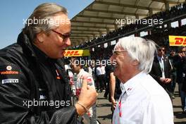 08.05.2011 Istanbul, Turkey,  Mansour Ojeh, Commercial Director of the TAG McLaren with Bernie Ecclestone (GBR) - Formula 1 World Championship, Rd 04, Turkish Grand Prix, Sunday Pre-Race Grid