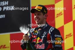 08.05.2011 Istanbul, Turkey,  Sebastian Vettel (GER), Red Bull Racing  - Formula 1 World Championship, Rd 04, Turkish Grand Prix, Sunday Podium