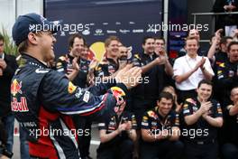 08.05.2011 Istanbul, Turkey,  Red Bull team celebration, Sebastian Vettel (GER), Red Bull Racing - Formula 1 World Championship, Rd 04, Turkish Grand Prix, Sunday Podium