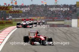 08.05.2011 Istanbul, Turkey,  Fernando Alonso (ESP), Scuderia Ferrari leads Jenson Button (GBR), McLaren Mercedes - Formula 1 World Championship, Rd 04, Turkish Grand Prix, Sunday Race