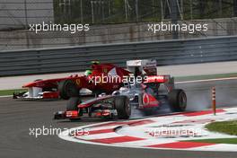 08.05.2011 Istanbul, Turkey,  Felipe Massa (BRA), Scuderia Ferrari and Jenson Button (GBR), McLaren Mercedes - Formula 1 World Championship, Rd 04, Turkish Grand Prix, Sunday Race