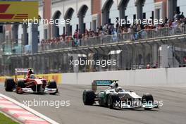 08.05.2011 Istanbul, Turkey,  Nico Rosberg (GER), Mercedes GP Petronas F1 Team, MGP W02 leads Felipe Massa (BRA), Scuderia Ferrari, F150 - Formula 1 World Championship, Rd 04, Turkish Grand Prix, Sunday Race