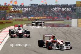 08.05.2011 Istanbul, Turkey,  Felipe Massa (BRA), Scuderia Ferrari, F150, Jenson Button (GBR), McLaren Mercedes - Formula 1 World Championship, Rd 04, Turkish Grand Prix, Sunday Race