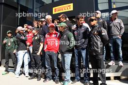 07.05.2011 Istanbul, Turkey,  The Drivers pose for a Pirelli photo - Formula 1 World Championship, Rd 04, Turkish Grand Prix, Saturday