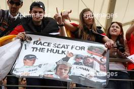 08.05.2011 Istanbul, Turkey,  A banner in the crowd for Nico Hulkenberg (GER), Force India F1 Team, Test Driver - Formula 1 World Championship, Rd 04, Turkish Grand Prix, Sunday