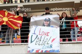 08.05.2011 Istanbul, Turkey,  A banner in the crowd for Sebastian Vettel (GER), Red Bull Racing - Formula 1 World Championship, Rd 04, Turkish Grand Prix, Sunday