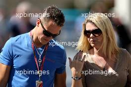 11.11.2011 Abu Dhabi, Abu Dhabi,  Michael Schumacher (GER), Mercedes GP and his wife Corina  - Formula 1 World Championship, Rd 18, Abu Dhabi Grand Prix, Friday