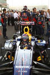 13.11.2011 Abu Dhabi, Abu Dhabi, Sebastian Vettel (GER), Red Bull Racing  - Formula 1 World Championship, Rd 18, Abu Dhabi Grand Prix, Sunday Pre-Race Grid