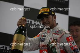 13.11.2011 Abu Dhabi, Abu Dhabi, Lewis Hamilton (GBR), McLaren Mercedes  - Formula 1 World Championship, Rd 18, Abu Dhabi Grand Prix, Sunday Podium