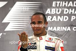 13.11.2011 Abu Dhabi, Abu Dhabi,  Lewis Hamilton (GBR), McLaren Mercedes  - Formula 1 World Championship, Rd 18, Abu Dhabi Grand Prix, Sunday Podium