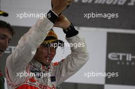 13.11.2011 Abu Dhabi, Abu Dhabi, Lewis Hamilton (GBR), McLaren Mercedes  - Formula 1 World Championship, Rd 18, Abu Dhabi Grand Prix, Sunday Podium